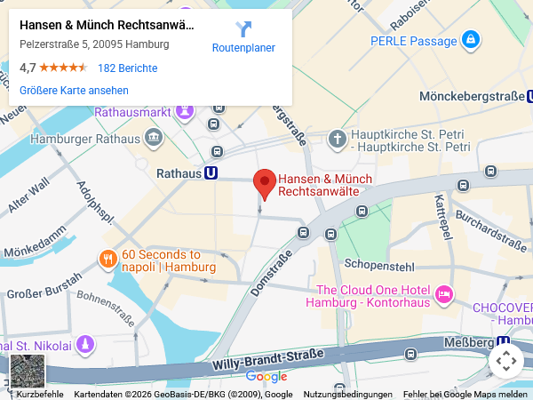 Standort Hamburg Karte Screenshot